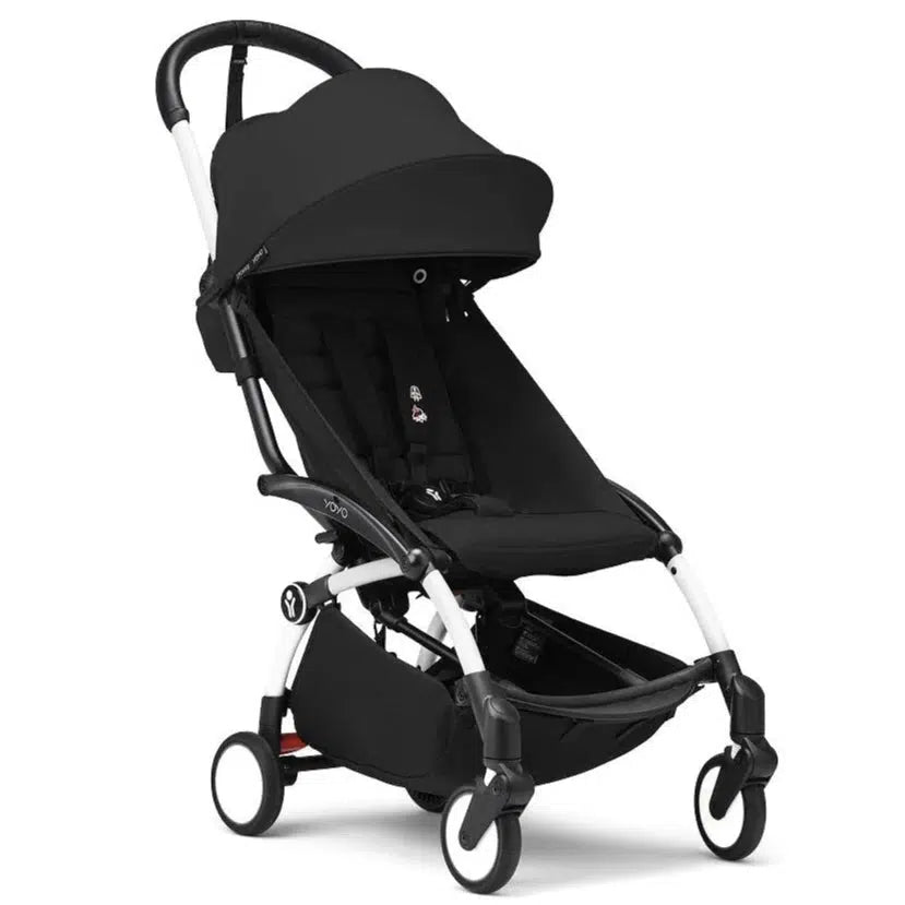 Stokke - YOYO 3 Stroller 6+ - White Frame + Black-Lightweight + Travel Strollers-Posh Baby