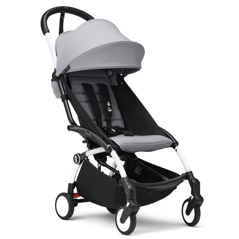 Stokke - YOYO 3 Stroller 6+ - White Frame + Stone-Lightweight + Travel Strollers-Posh Baby