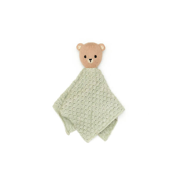 Tun Tun - Handmade Knit Bear Dou Dou-Lovey + Security Blankets-Green-Posh Baby