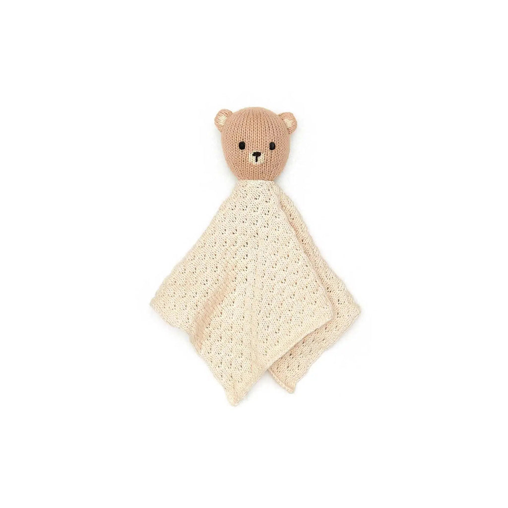 Tun Tun - Handmade Knit Bear Dou Dou-Lovey + Security Blankets-Natural-Posh Baby