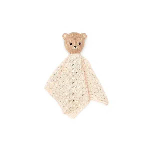 Tun Tun - Handmade Knit Bear Dou Dou-Lovey + Security Blankets-Pink-Posh Baby