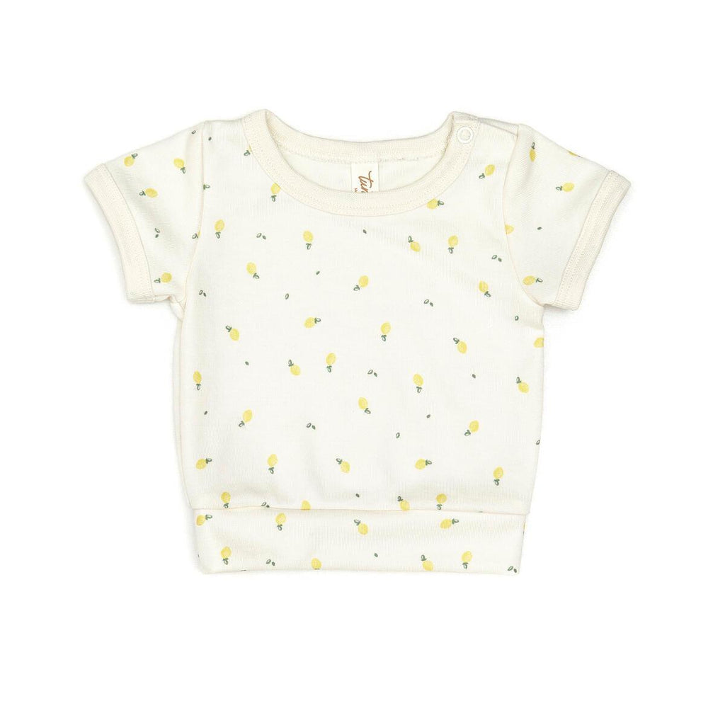 Tun Tun (Peru) - Pima Cotton Bambino Top - Lemons-Short Sleeves-6-12M-Posh Baby