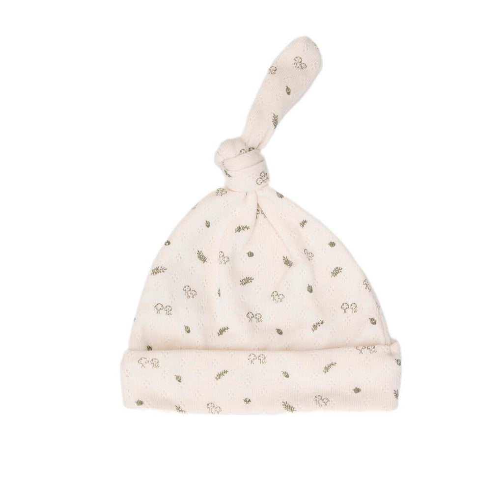 Tun Tun (Peru) - Pima Cotton Pointelle Knot Hat - Little Mushrooms-Hats-0-3M-Posh Baby