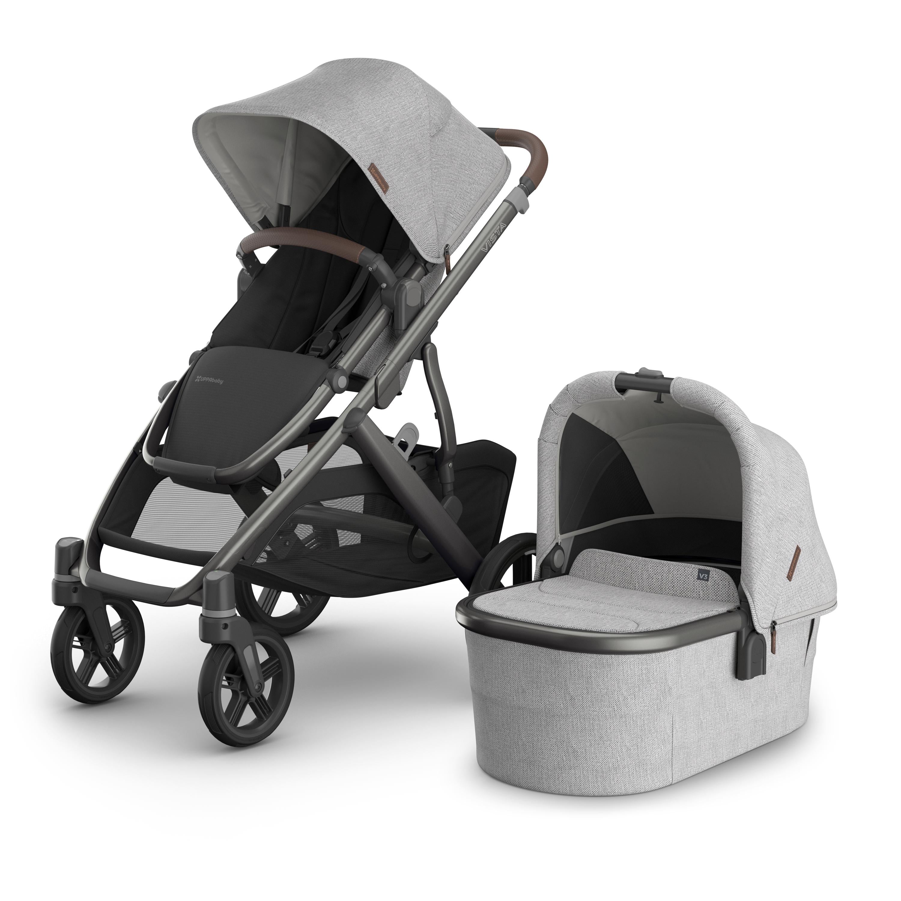 UPPAbaby Bassinet V3 Beau (Grey Chenille/Graphite Frame)