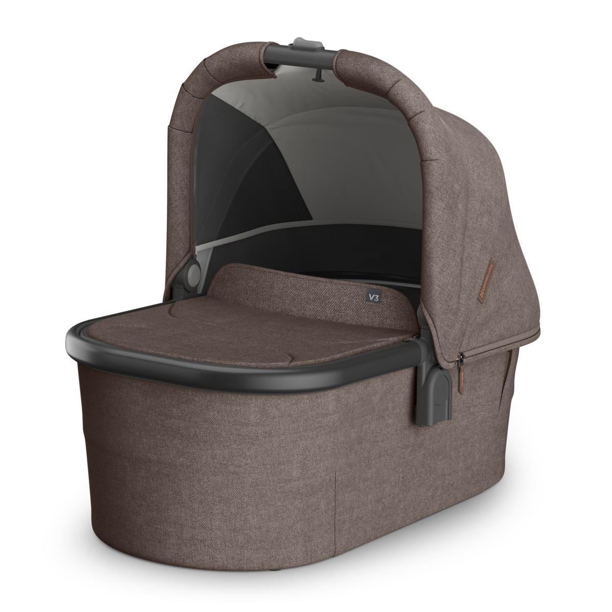 uppababy bassinet on floor UPPAbaby Bassinet V3 Owen (Mocha Mélange