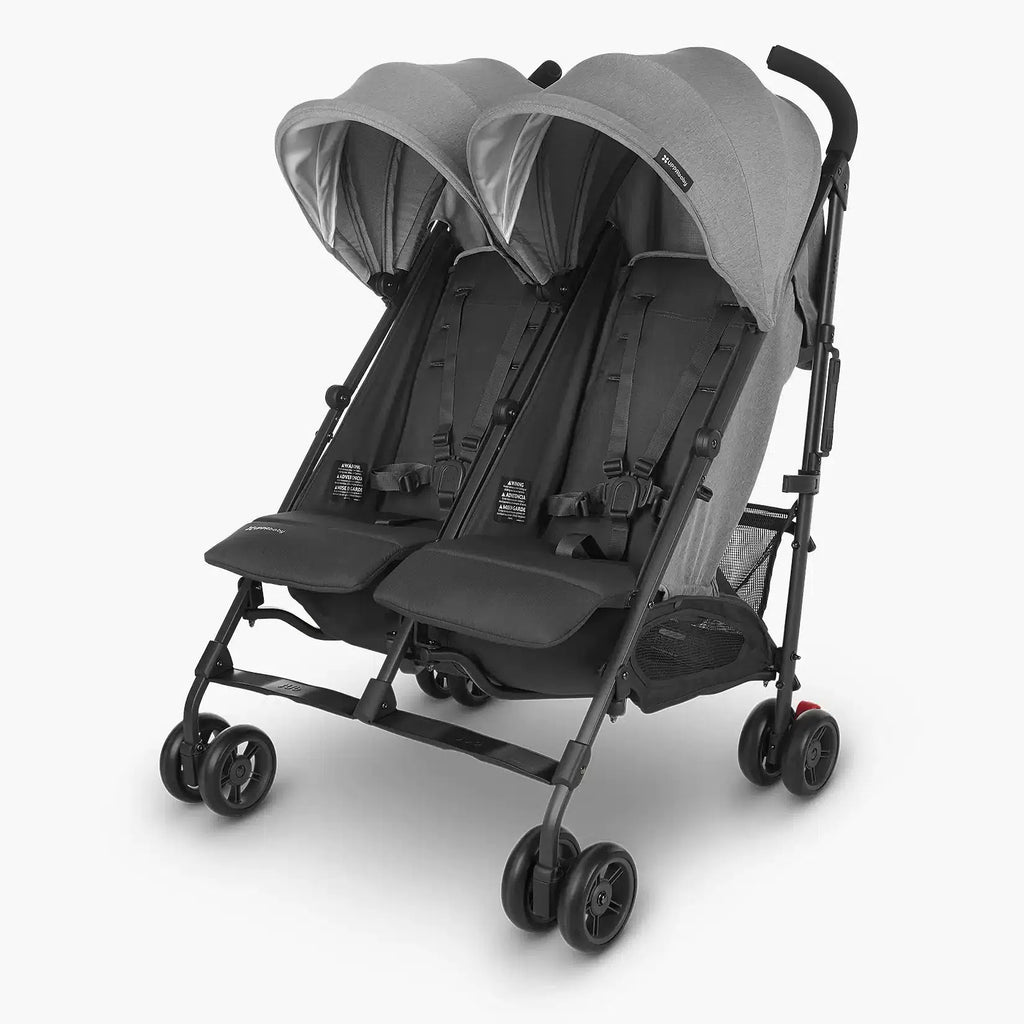 UPPAbaby - G-Link Double Umbrella Stroller - Greyson-Side-by-Side Double Strollers-Posh Baby