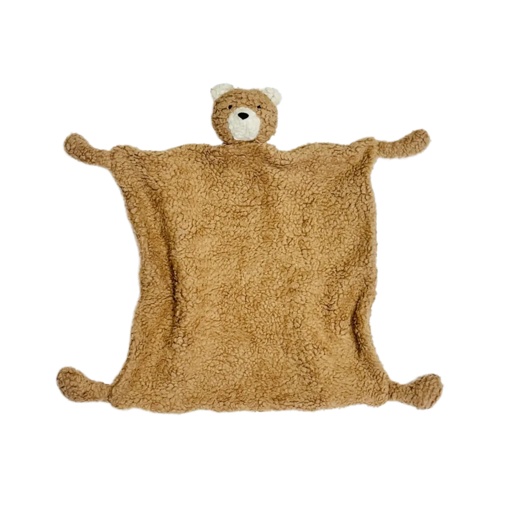 Viverano - Organic Sherpa Baby Lovey - Bear-Lovey + Security Blankets-Posh Baby