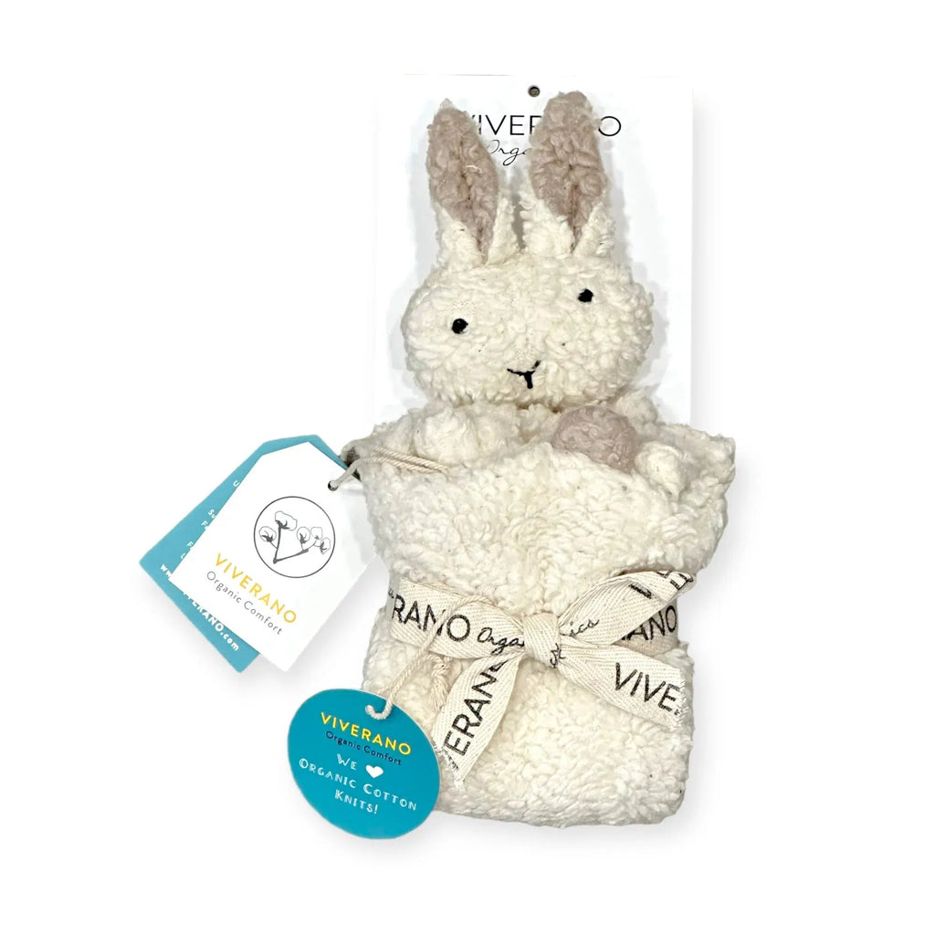 Viverano - Organic Sherpa Baby Lovey - Bunny-Lovey + Security Blankets-Posh Baby