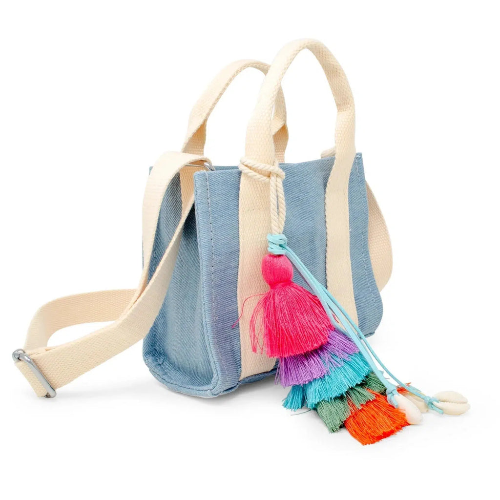 Zomi Gems - Mini Tote Bag - Denim-Kids Bags + Backpacks-Posh Baby