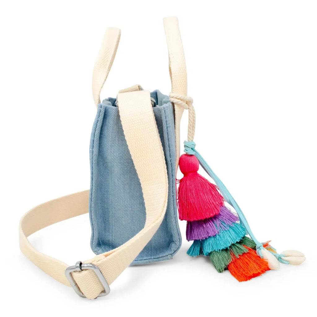 Zomi Gems - Mini Tote Bag - Denim-Kids Bags + Backpacks-Posh Baby