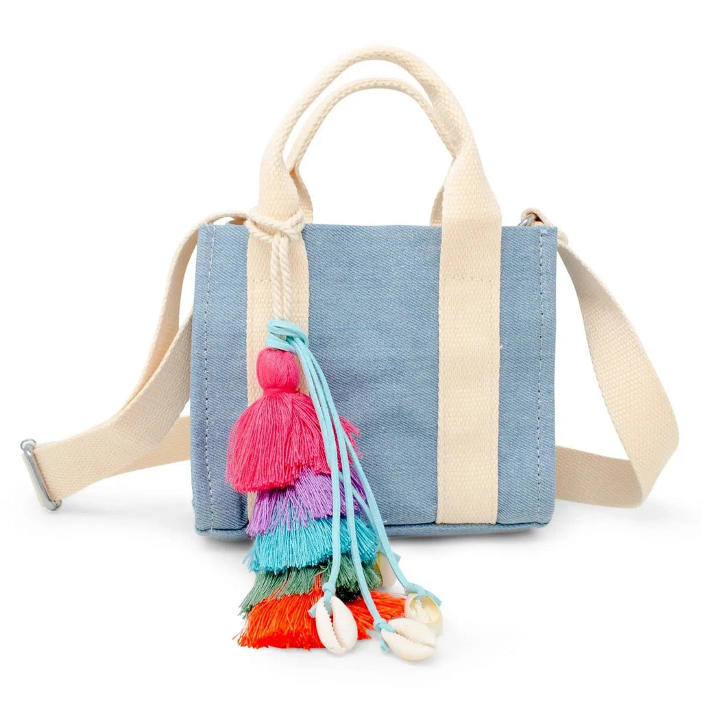 Zomi Gems - Mini Tote Bag - Denim-Kids Bags + Backpacks-Posh Baby